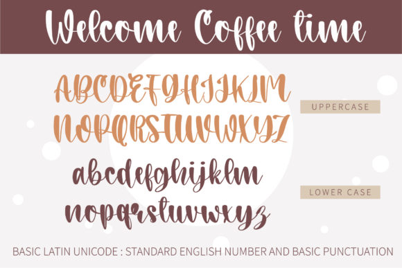 Welcome Coffee Time Font Poster 2