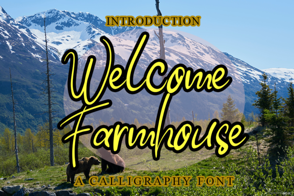 Welcome Farmhouse Font Poster 1