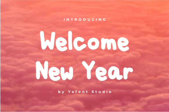 Welcome New Year Font Poster 1