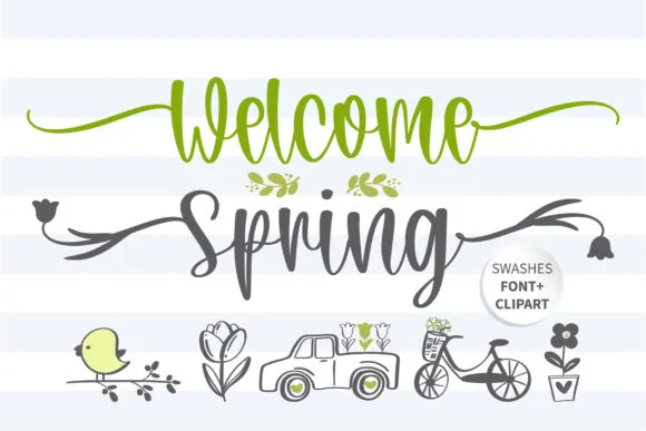 Welcome Spring Font Welcome Spring Font Poster 1