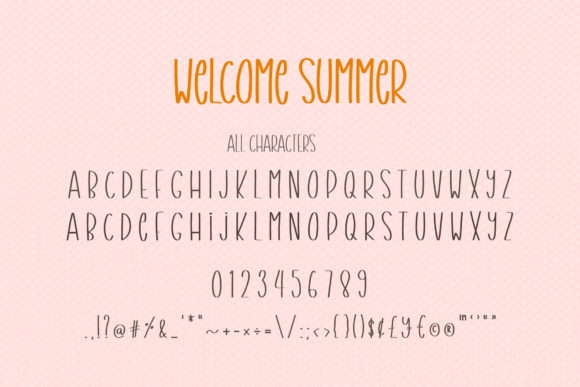 Welcome Summer Font Poster 3