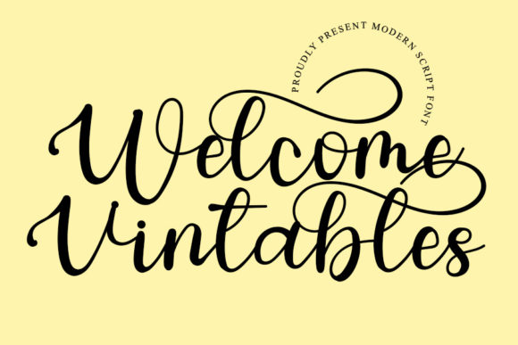 Welcome Vintables Font Poster 1