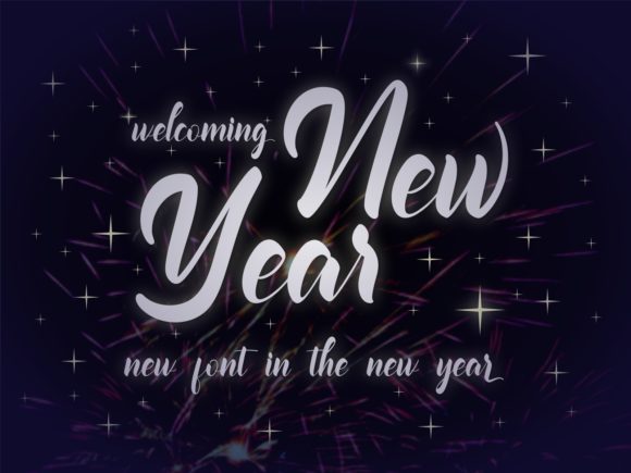Welcoming New Year Font Poster 1
