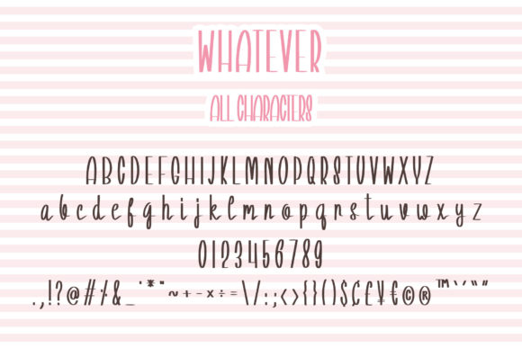 Whatever Font Poster 3