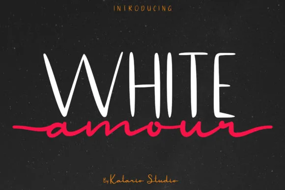 White Amour Font White Amour Font Poster 1