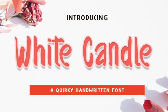 White Candle Font Poster 1