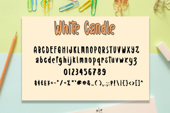 White Candle Font Poster 5