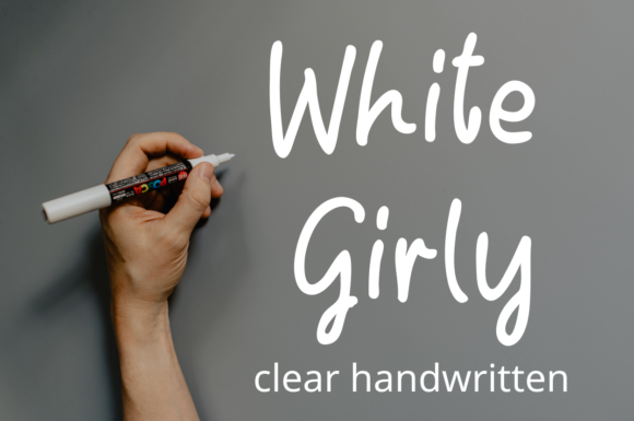 White Girly Font Poster 1