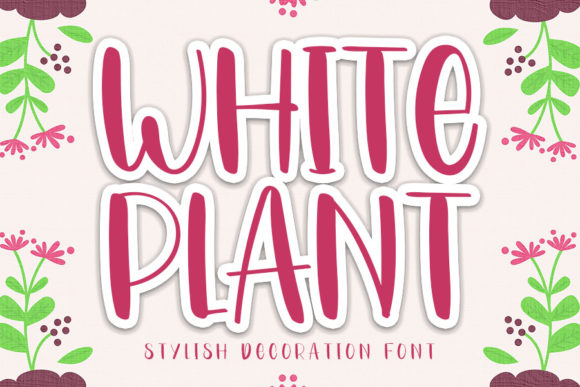 White Plant Font Poster 1