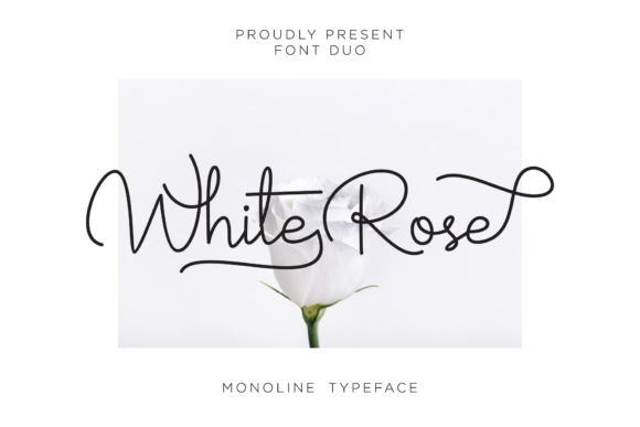 White Rose Font Poster 1