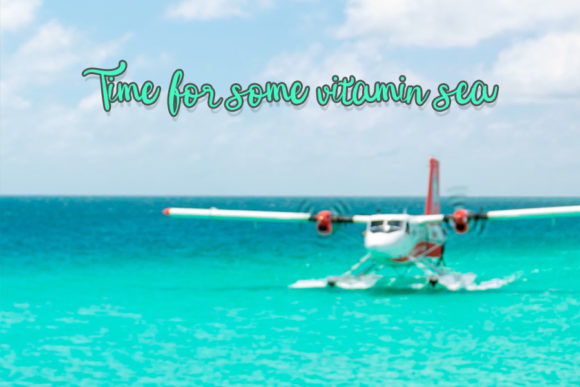 White Sand Beach Font Poster 2