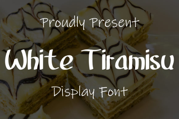 White Tiramisu Font Poster 1