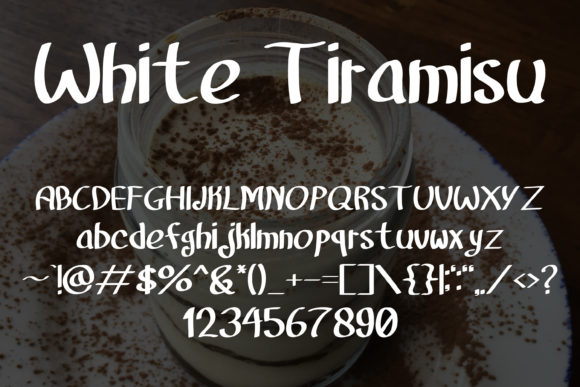 White Tiramisu Font Poster 5