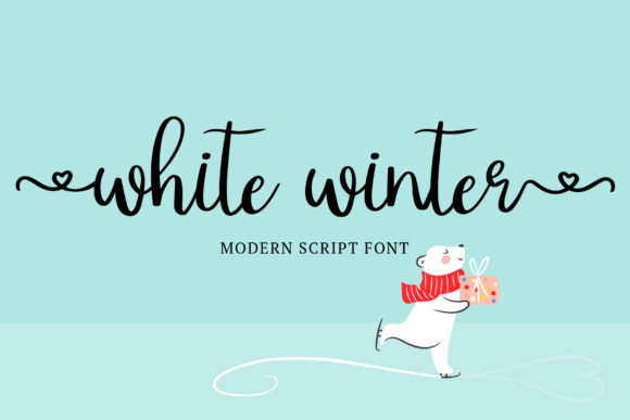 White Winter Font Poster 1