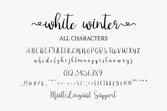 White Winter Font Poster 3