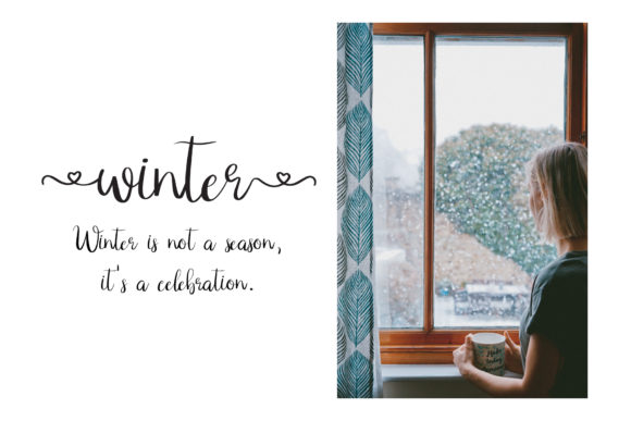 White Winter Font Poster 7
