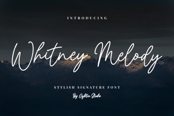 Whitney Melody Font Poster 1