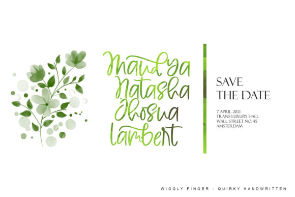 Wiggly Finger Font Poster 6