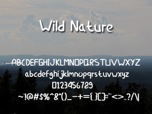 Wild Nature Font Poster 5
