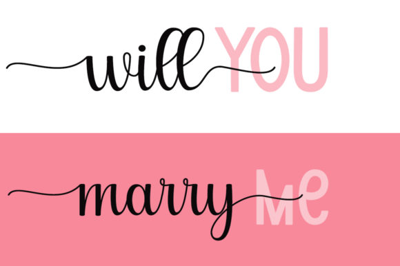 Will You Marry Me Font