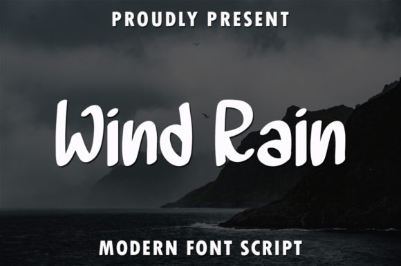 Wind Rain Font Poster 1