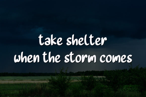 Wind Rain Font Poster 2