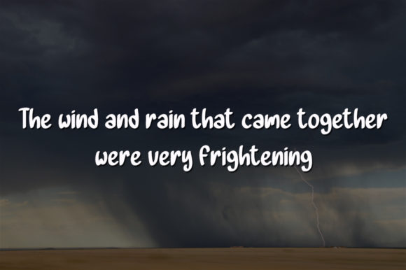 Wind Rain Font Poster 3