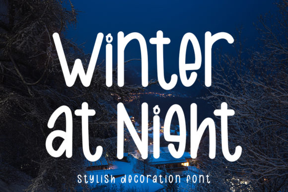 Winter at Night Font Poster 1