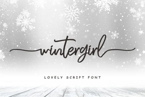 Winter Girl Font Winter Girl Font Poster 1