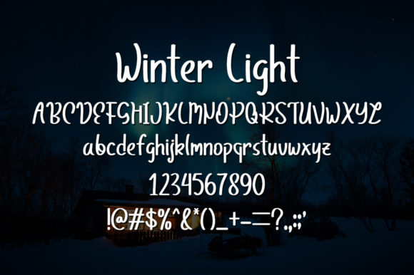 Winter Light Font Poster 4