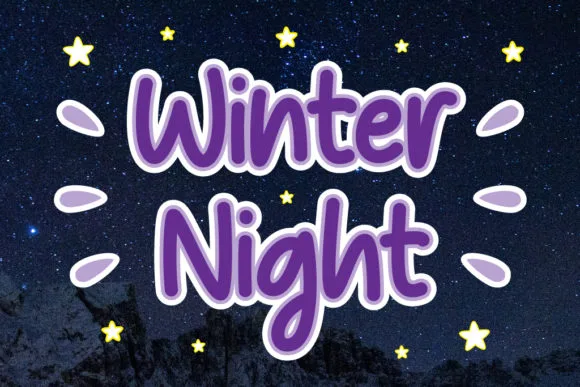 Winter Night Font Winter Night Font Poster 1