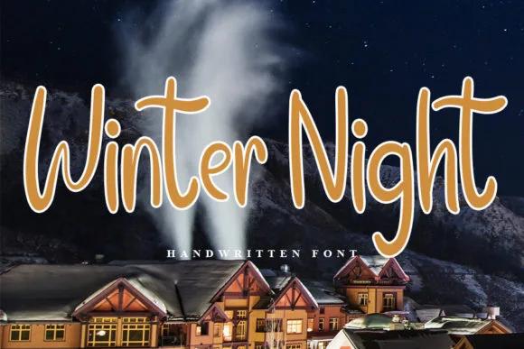 Winter Night Font Winter Night Font Poster 1