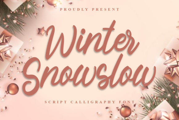 Winter Snowslow Font Poster 1
