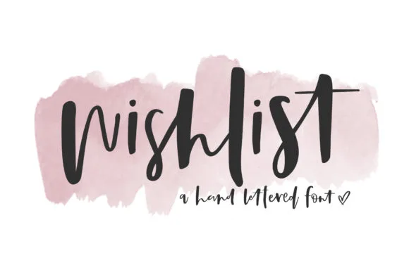 Wish List Font Wish List Font Poster 1