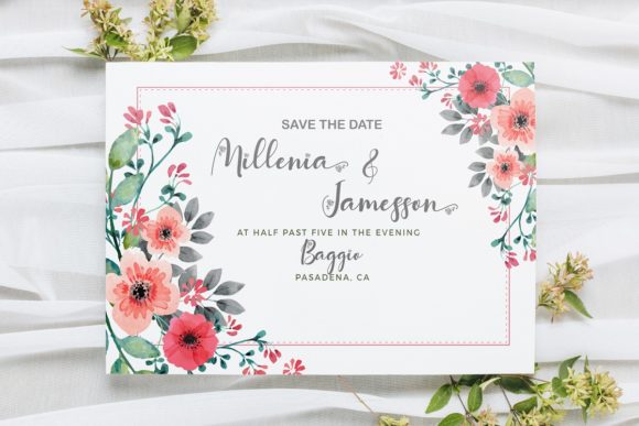 With Rose Font Poster 3
