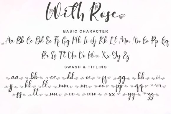 With Rose Font Poster 8