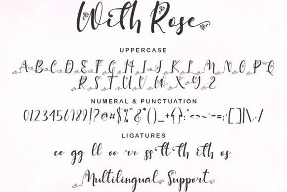 With Rose Font Poster 9