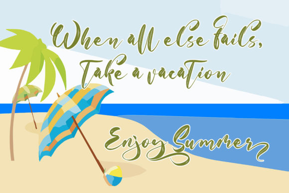 With Summer Font Poster 3