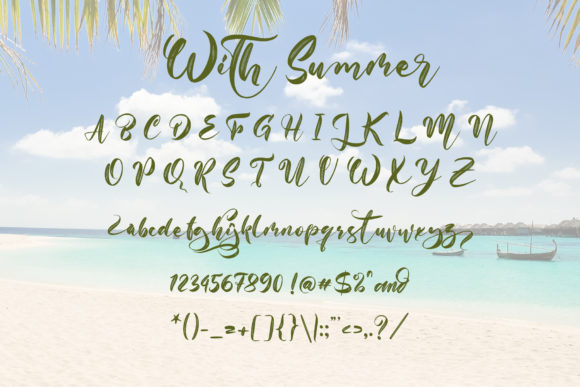 With Summer Font Poster 7