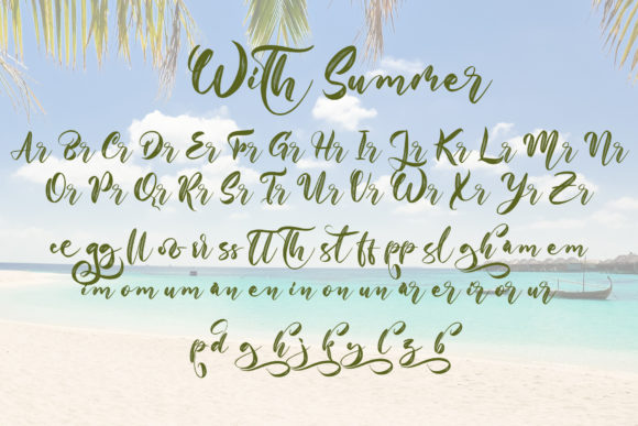 With Summer Font Poster 8