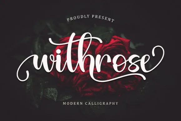 Withrose Font Withrose Font Poster 1