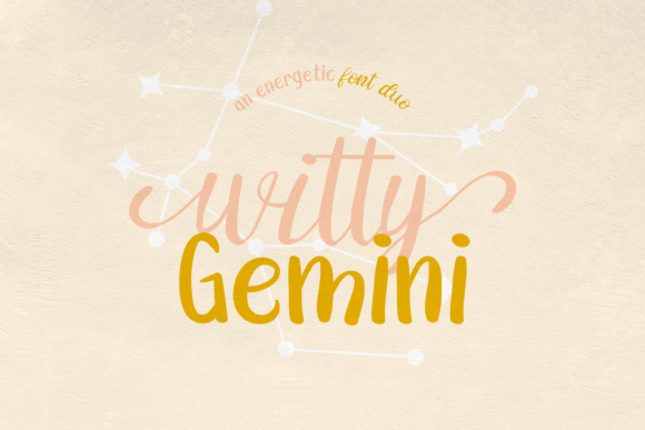 Witty Gemini Duo Font Poster 1