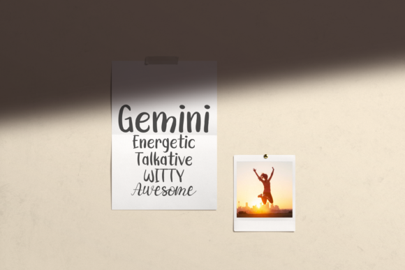 Witty Gemini Duo Font Poster 4