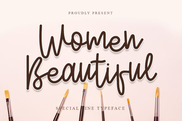 Women Beautiful Font Poster 1