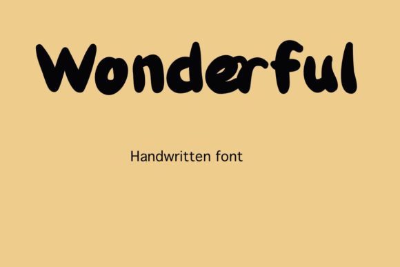 Wonderful Font Poster 1