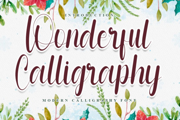 Wonderful Calligraphy Font Poster 1