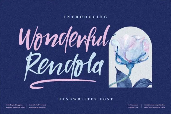 Wonderful Rendola Font Wonderful Rendola Font Poster 1