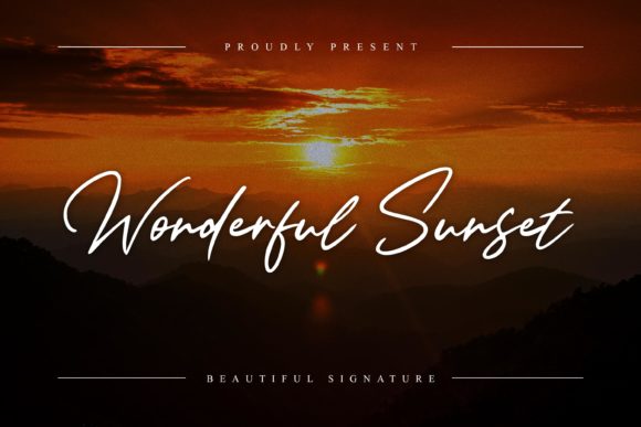 Wonderful Sunset Font Poster 1