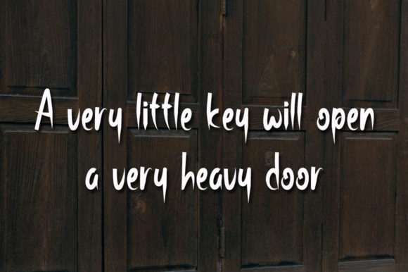 Wooden Door Font Poster 3