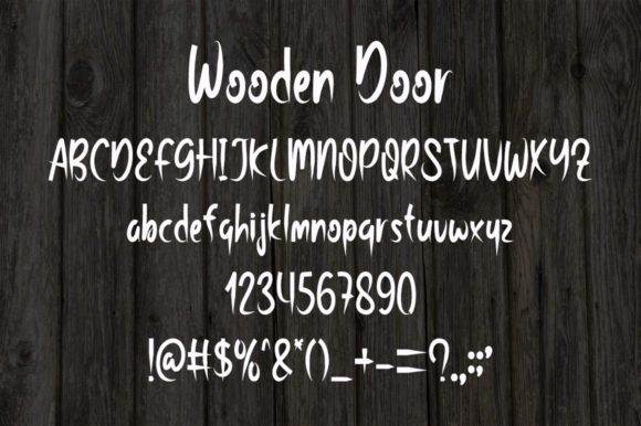 Wooden Door Font Poster 5